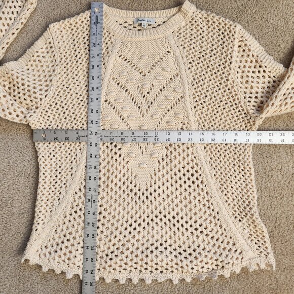 NWOT Another Love "Meryl" Cotton Crochet Sweater - Picture 2 of 8